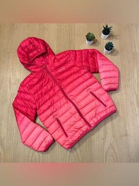 Eddie Bauer Girls Down Hooded Reversible Jacket